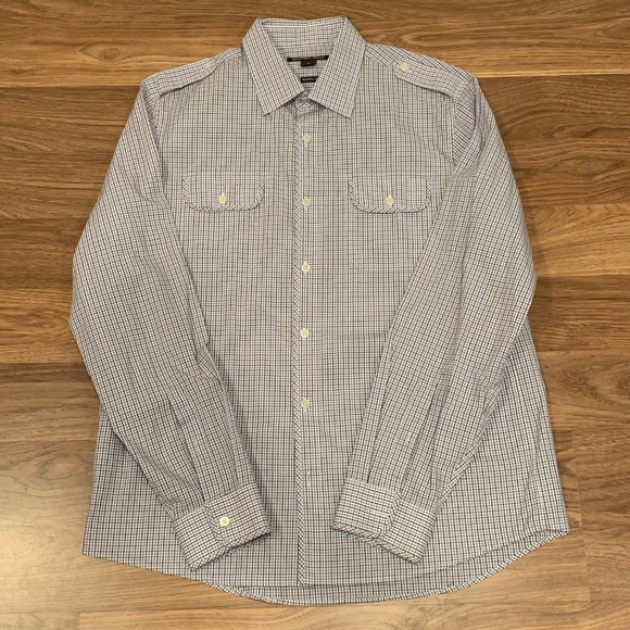 Michael Kors Tailored Fit L/S Dress Shirt Size L - Picture 2 of 6